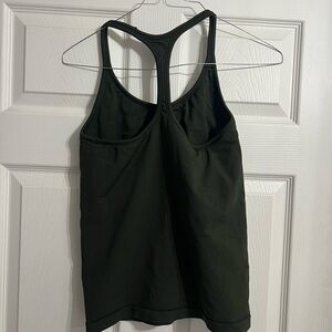 Athleta Dark Green Racerback Tank Top